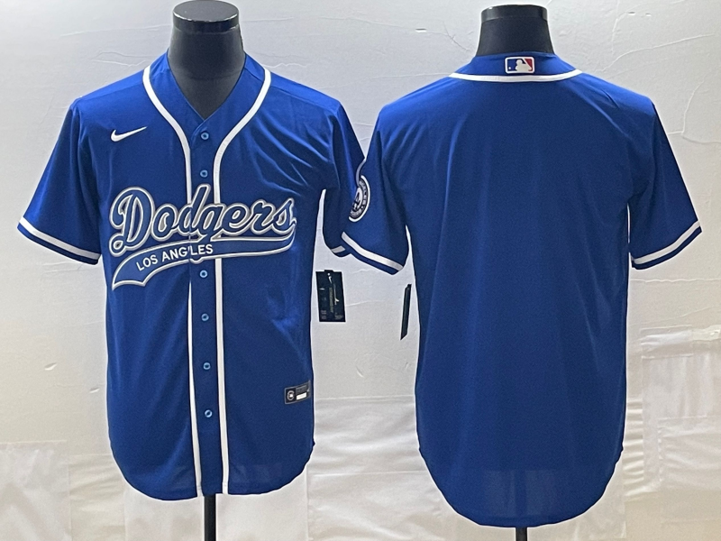 Men’s Los Angeles Dodgers Royal Blank Jersey Joint Edition