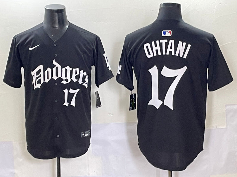 Men’s Los Angeles Dodgers Shohei Ohtani #17 Black Alternate Jersey