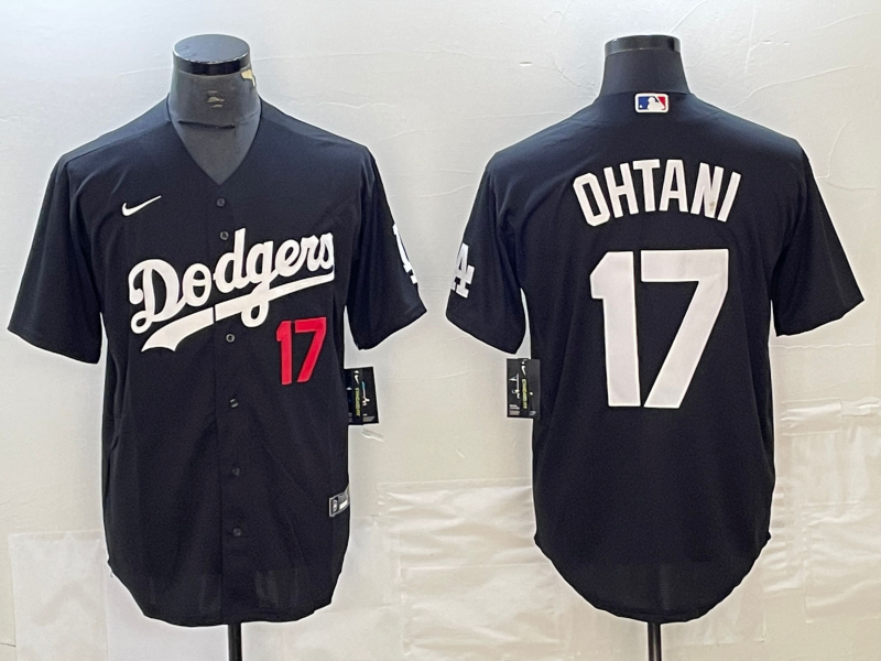 Men’s Los Angeles Dodgers Shohei Ohtani #17 Black Jersey