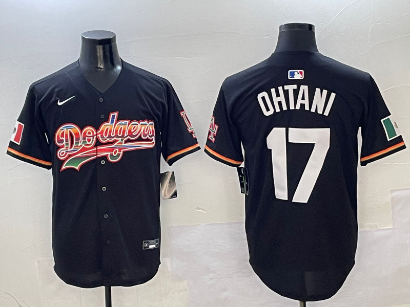 Men’s Los Angeles Dodgers Shohei Ohtani #17 Black Team Jersey