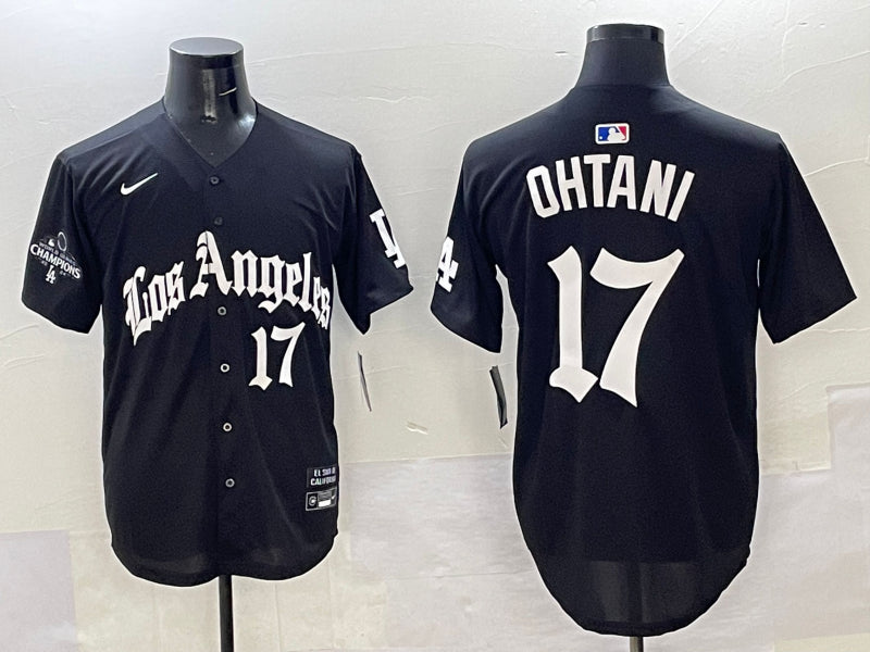 Men’s Los Angeles Dodgers Shohei Ohtani #17 Black Team Jersey