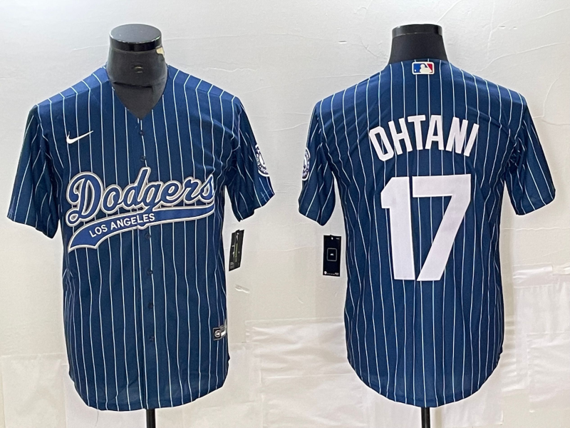 Men’s Los Angeles Dodgers Shohei Ohtani #17 Blue Jersey Joint Edition