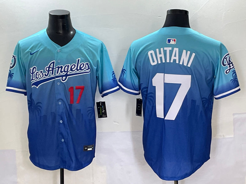 Men’s Los Angeles Dodgers Shohei Ohtani #17 Blue Team Jersey