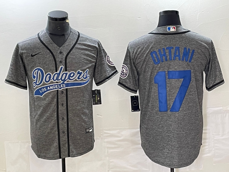 Men’s Los Angeles Dodgers Shohei Ohtani #17 Gray Jersey Joint Edition