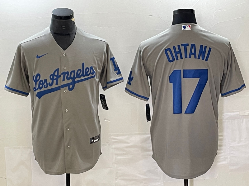 Men’s Los Angeles Dodgers Shohei Ohtani #17 Gray Jersey