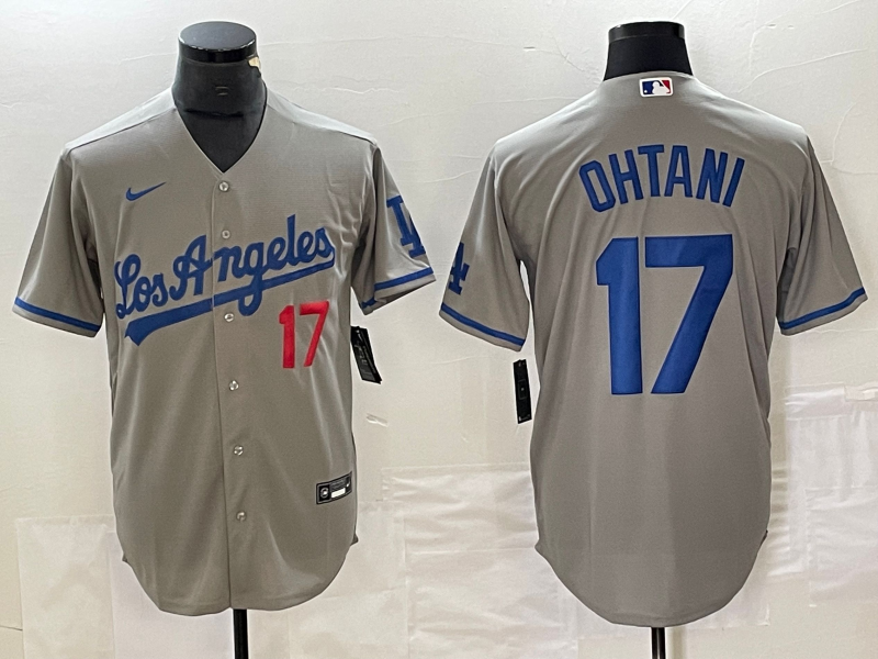 Men’s Los Angeles Dodgers Shohei Ohtani #17 Gray Team Jersey