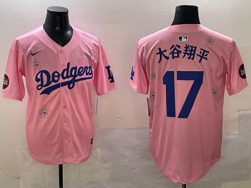 Men’s Los Angeles Dodgers Shohei Ohtani #17 Pink Alternate Jersey