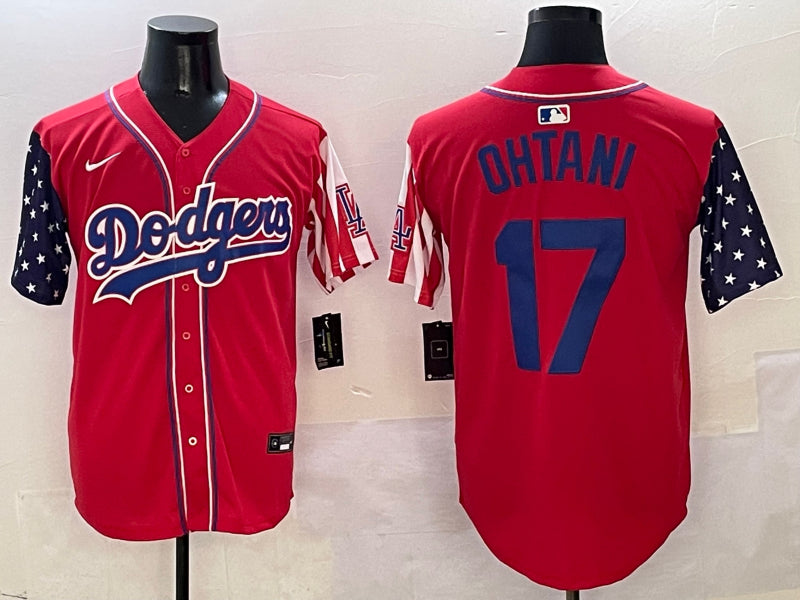 Men’s Los Angeles Dodgers Shohei Ohtani #17 Red Limited Jersey