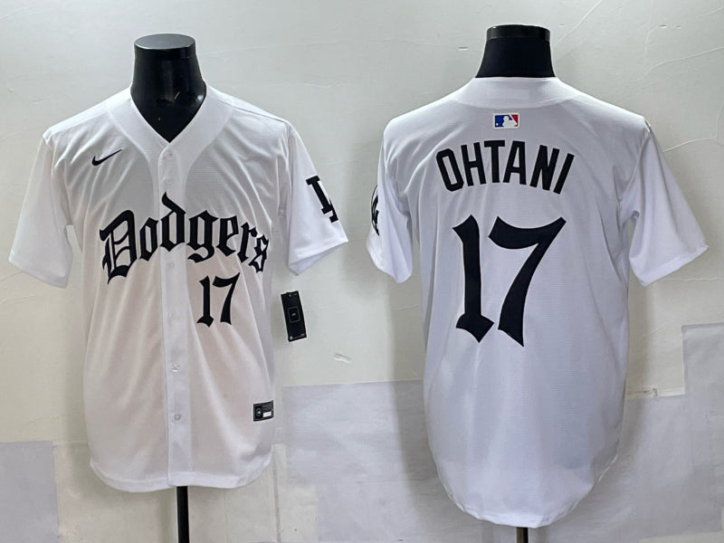 Men’s Los Angeles Dodgers Shohei Ohtani #17 White Alternate Jersey