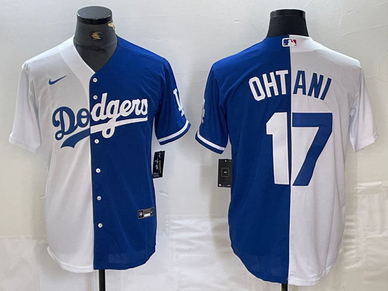 Men’s Los Angeles Dodgers Shohei Ohtani #17 White/Blue Jersey