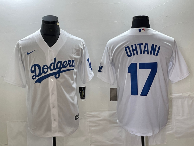 Men’s Los Angeles Dodgers Shohei Ohtani #17 White Home Jersey