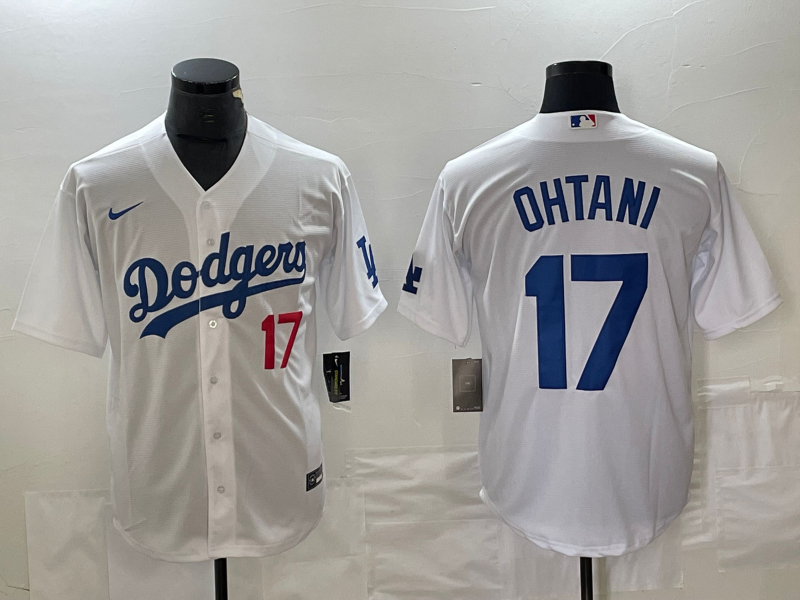 Men’s Los Angeles Dodgers Shohei Ohtani #17 White Jersey