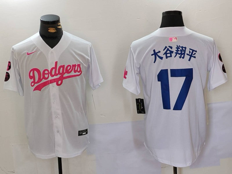 Men’s Los Angeles Dodgers Shohei Ohtani #17 White Limited Jersey