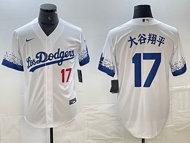 Men’s Los Angeles Dodgers Shohei Ohtani #17 White Limited Jersey