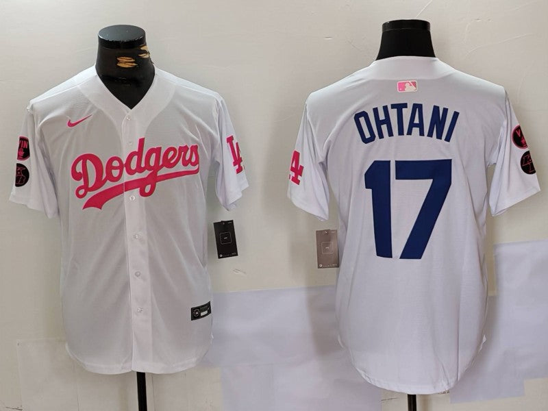Men’s Los Angeles Dodgers Shohei Ohtani #17 White Limited Jersey