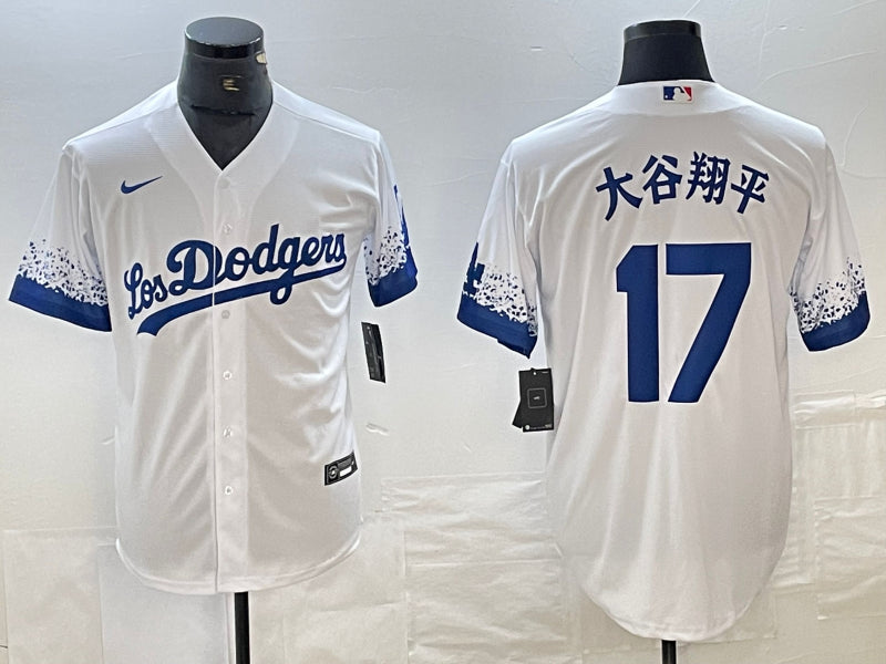 Men’s Los Angeles Dodgers Shohei Ohtani #17 White Limited Jersey