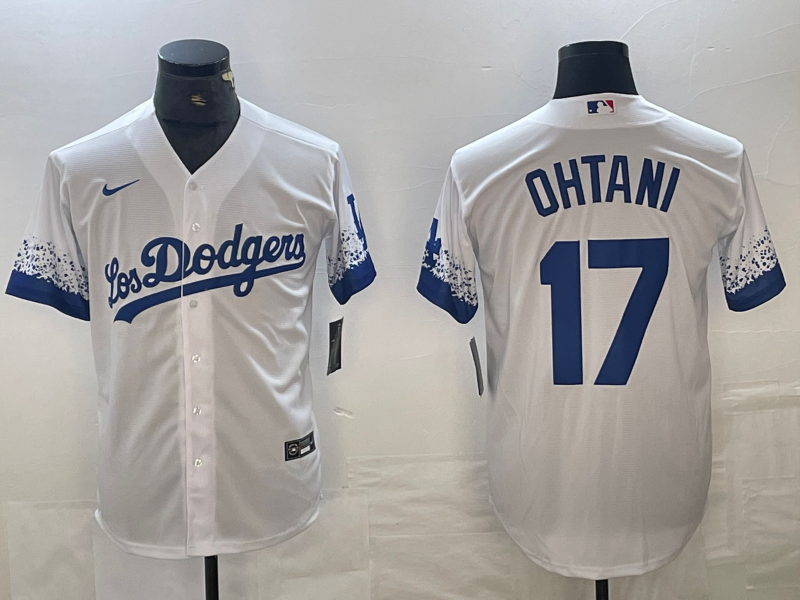 Men’s Los Angeles Dodgers Shohei Ohtani #17 White Team Jersey