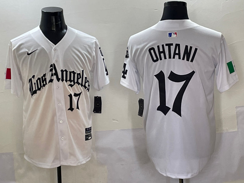Men’s Los Angeles Dodgers Shohei Ohtani #17 White Team Jersy