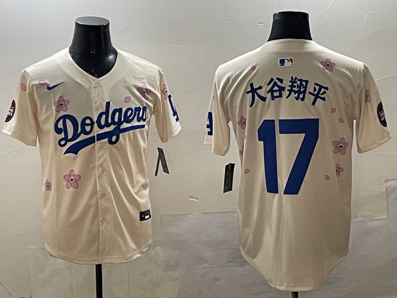 Men’s Los Angeles Dodgers Shohei Ohtani Cream Alternate Jersey