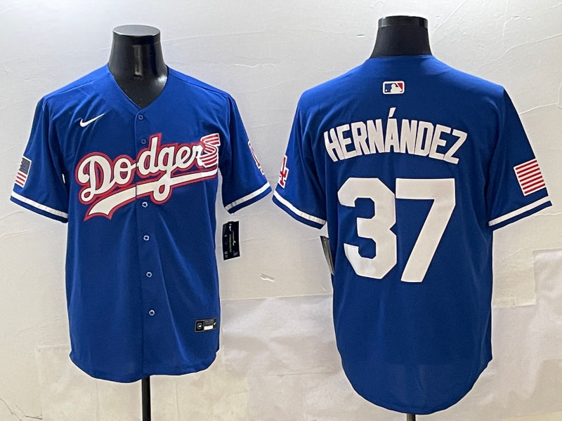Men’s Los Angeles Dodgers Teoscar Hernandez #37 Royal Jersey