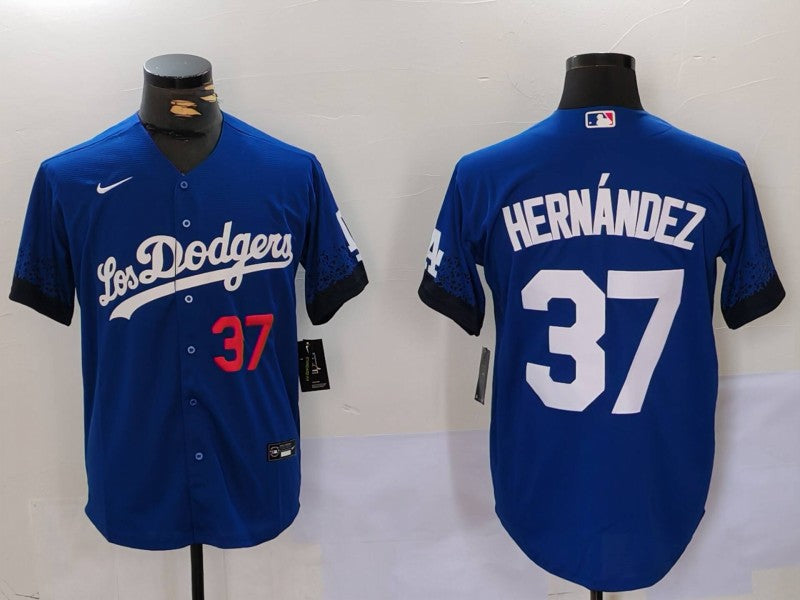 Men’s Los Angeles Dodgers Teoscar Hernandez #37 Royal Jersey