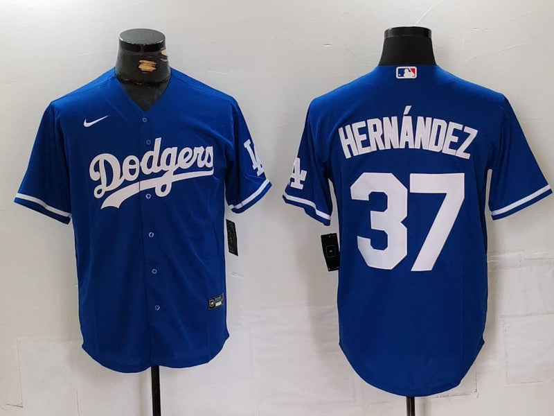 Men’s Los Angeles Dodgers Teoscar Hernandez #37 Royal Jersey