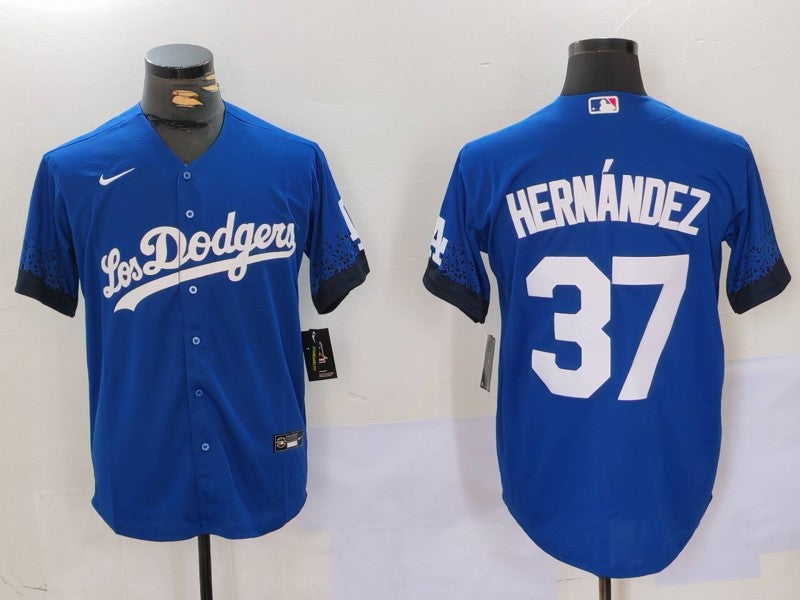 Men’s Los Angeles Dodgers Teoscar Hernandez #37 Royal Jersey