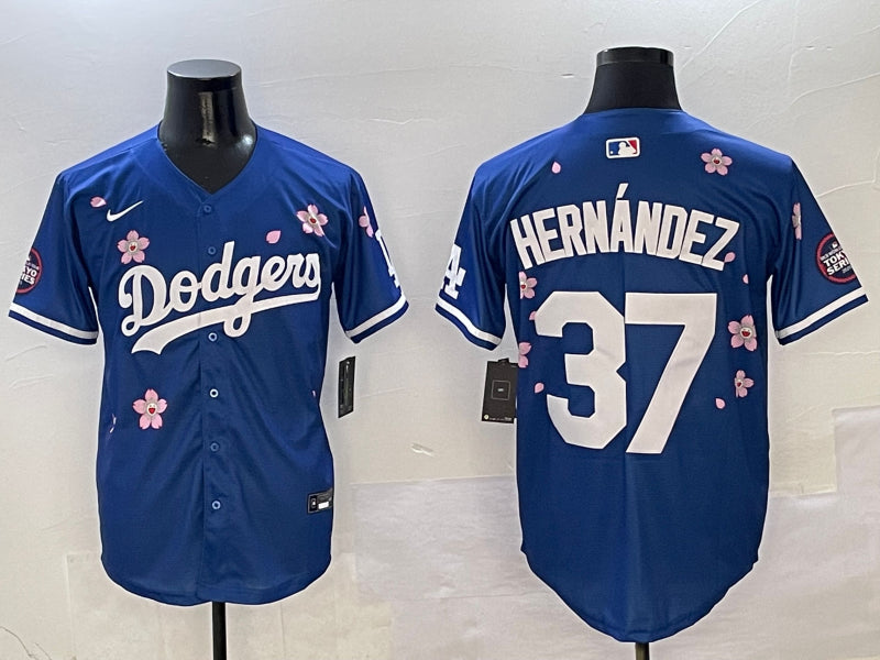 Men’s Los Angeles Dodgers Teoscar Hernandez #37 Royal Jersey