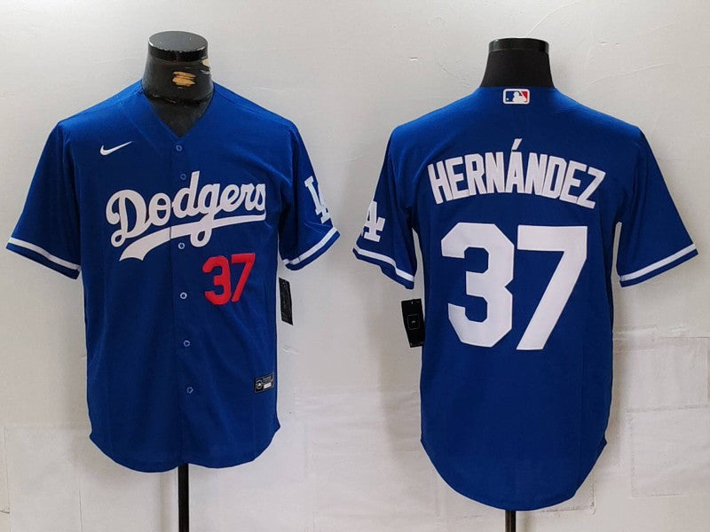 Men’s Los Angeles Dodgers Teoscar Hernandez #37 Royal Limited Jersey