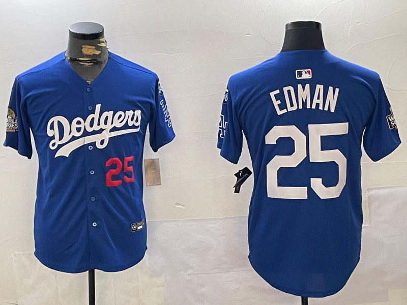 Men’s Los Angeles Dodgers Tommy Edman #25 Royal Jersey
