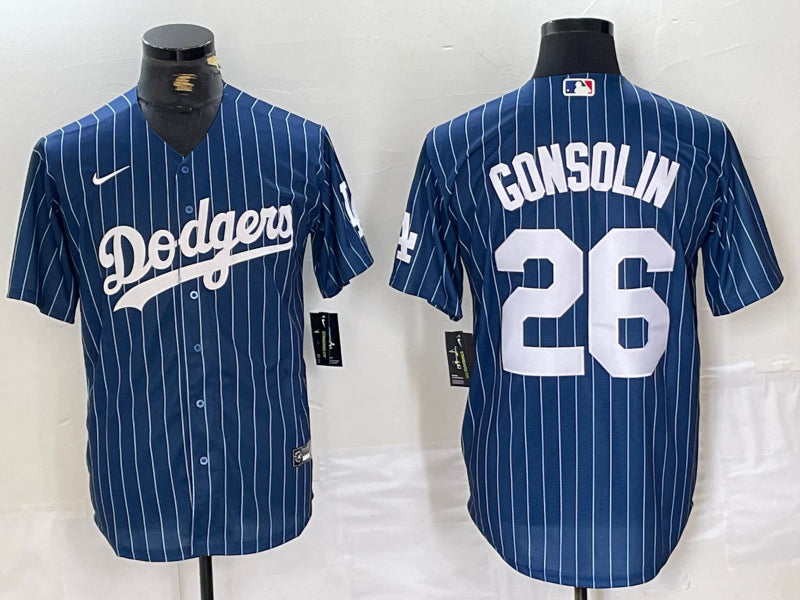 Men’s Los Angeles Dodgers Tony Gonsolin #26 Blue Baseball Jersey