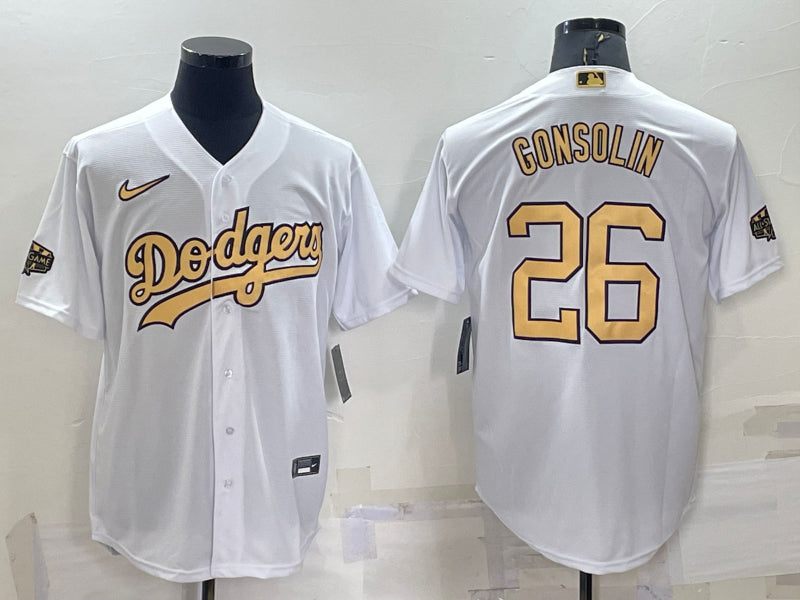 Men’s Los Angeles Dodgers Tony Gonsolin #26 White Baseball Jersey
