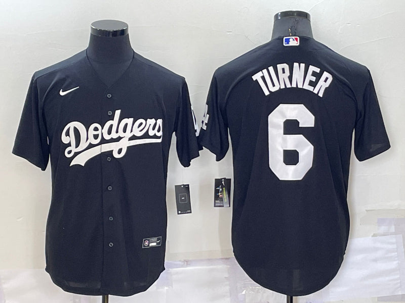 Men’s Los Angeles Dodgers Trea Turner #6 Black Baseball Jersey