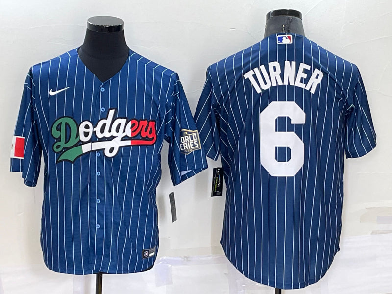 Men’s Los Angeles Dodgers Trea Turner #6 Blue Alternate Jersey