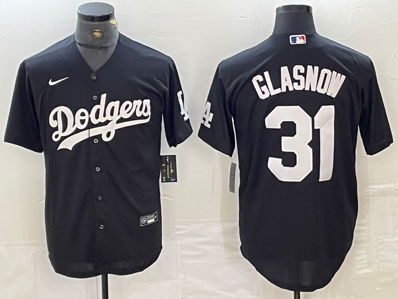 Men’s Los Angeles Dodgers Tyler Glasnow #31 Black Jersey