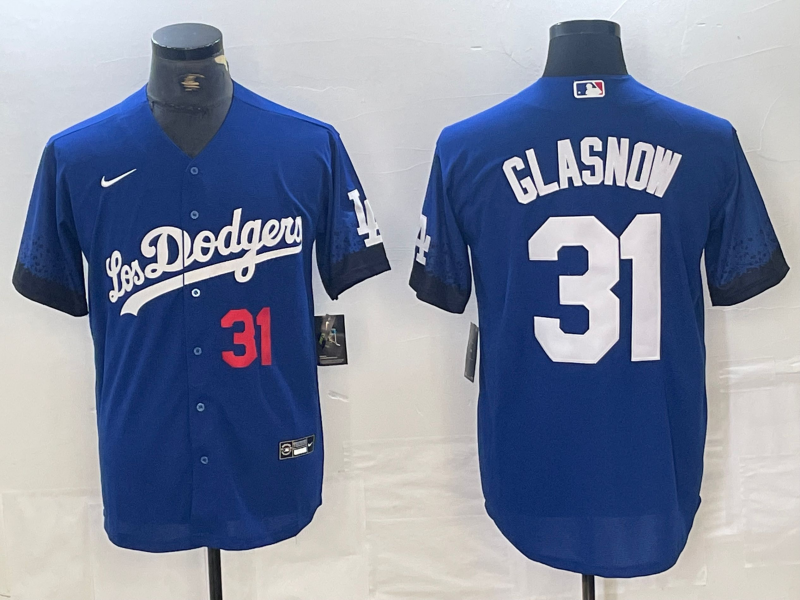 Men’s Los Angeles Dodgers Tyler Glasnow #31 Blue Jersey
