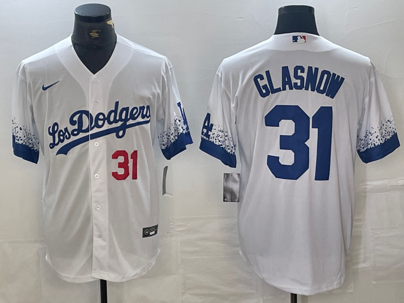 Men’s Los Angeles Dodgers Tyler Glasnow #31 White Jersey
