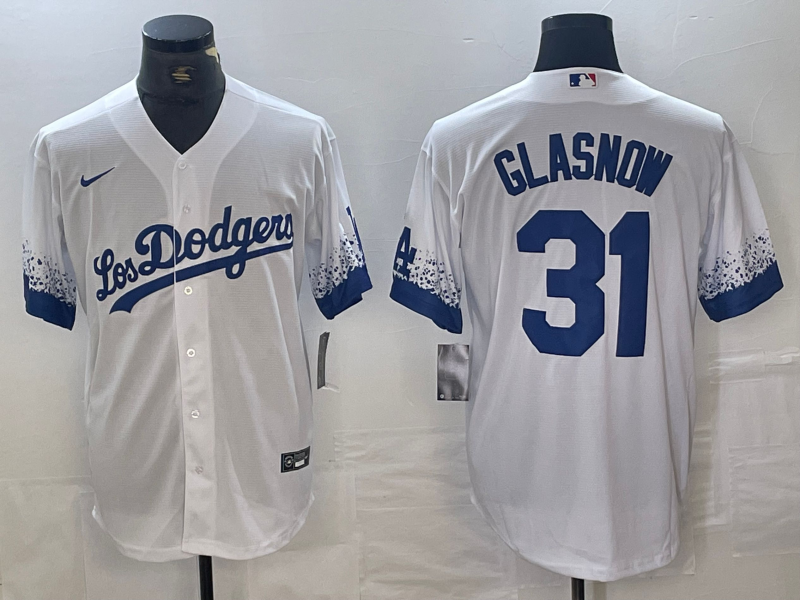 Men’s Los Angeles Dodgers Tyler Glasnow #31 White Jersey