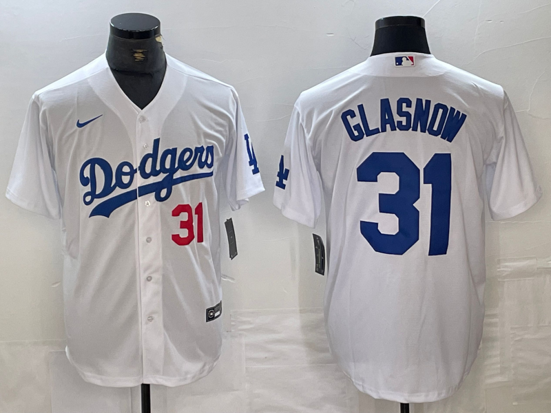 Men’s Los Angeles Dodgers Tyler Glasnow #31 White Jersey