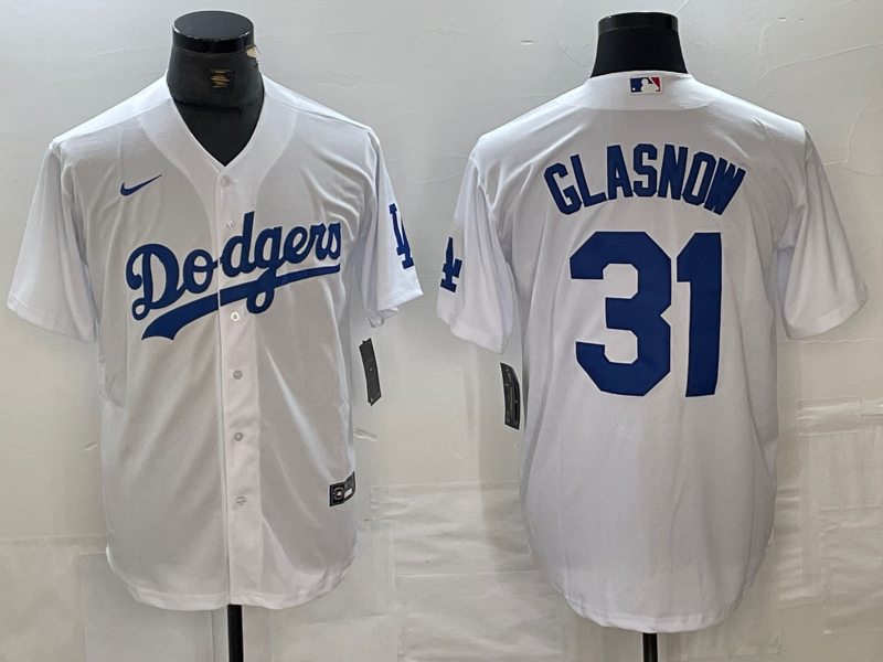 Men’s Los Angeles Dodgers Tyler Glasnow #31 White Jersey
