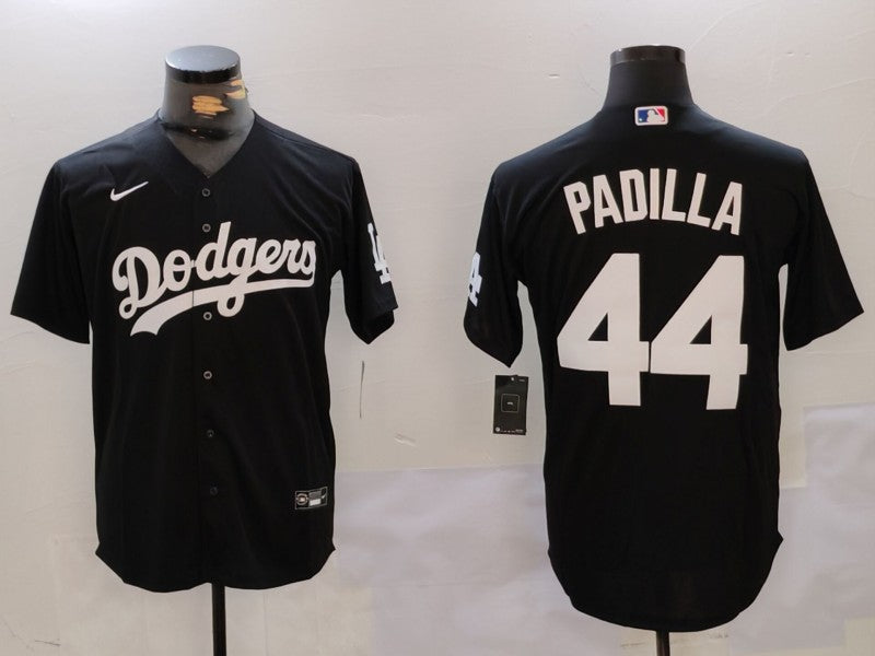 Men’s Los Angeles Dodgers Vicente Padilla #44 Black Jersey
