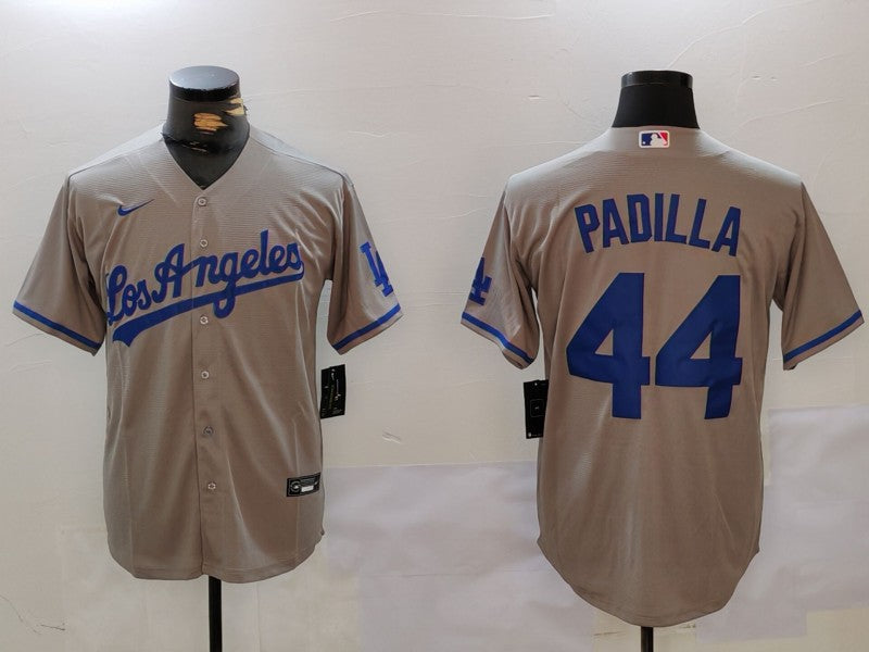 Men’s Los Angeles Dodgers Vicente Padilla #44 Gray Jersey