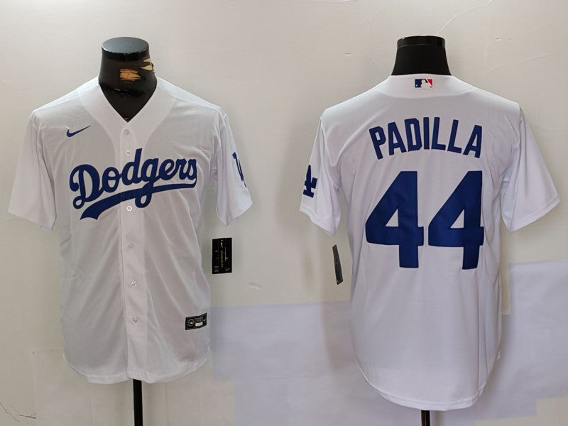 Men’s Los Angeles Dodgers Vicente Padilla #44 White Jersey