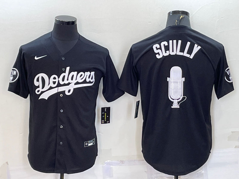 Men’s Los Angeles Dodgers Vince Scully Black Baseball Jersey