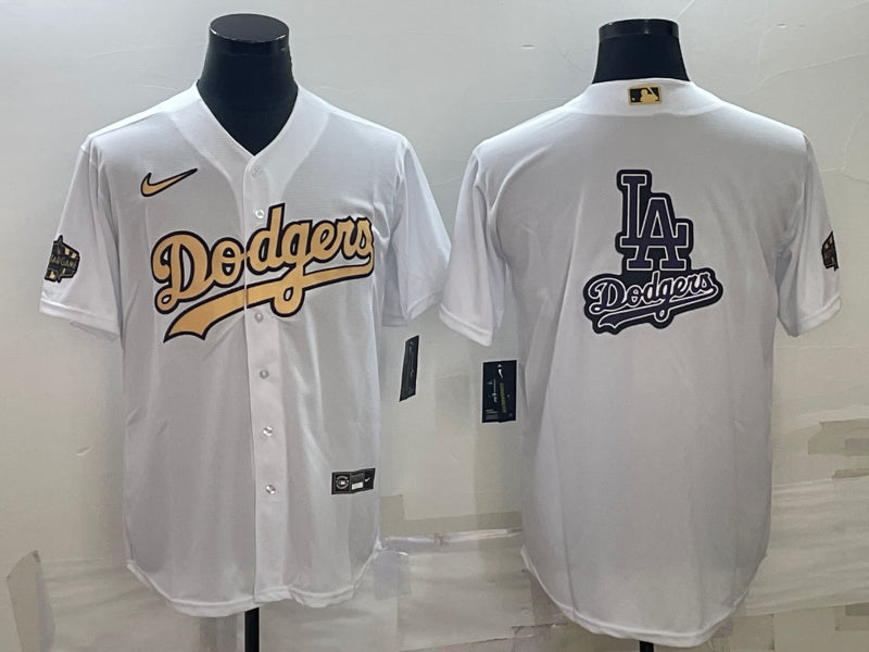 Men’s Los Angeles Dodgers White Blank Jersey