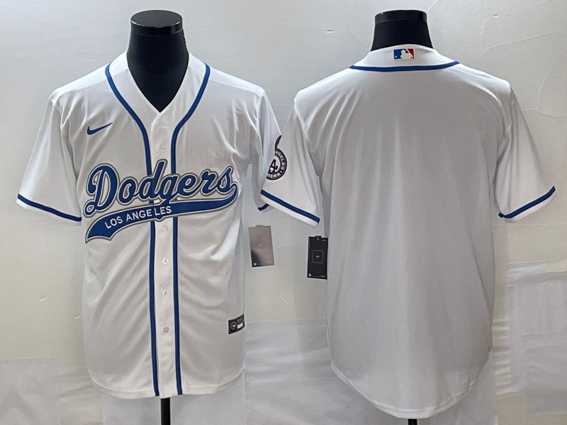 Men’s Los Angeles Dodgers White Blank Jersey Joint Edition