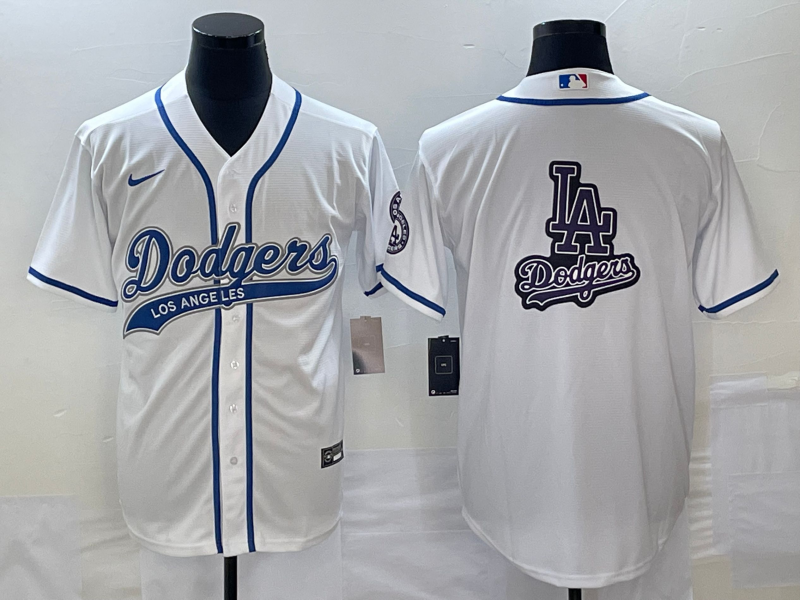 Men’s Los Angeles Dodgers White Team Jersey Joint Edition