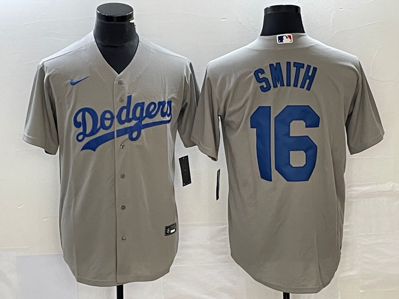 Men’s Los Angeles Dodgers Will Smith #16 Gray Jersey