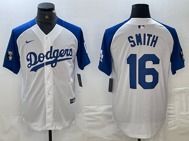 Men’s Los Angeles Dodgers Will Smith #16 White Limited Jersey
