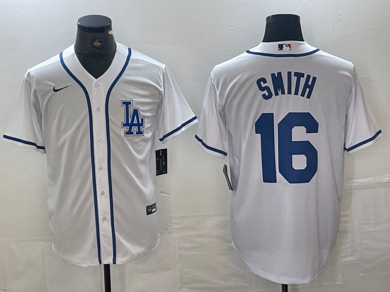Men’s Los Angeles Dodgers Will Smith #16 White Limited Jersey